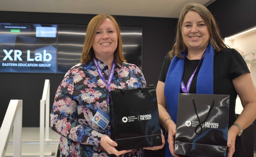 Catherine Nash and Claire Taylor from TMJ Interiors at the TRAINING THE EAST launch