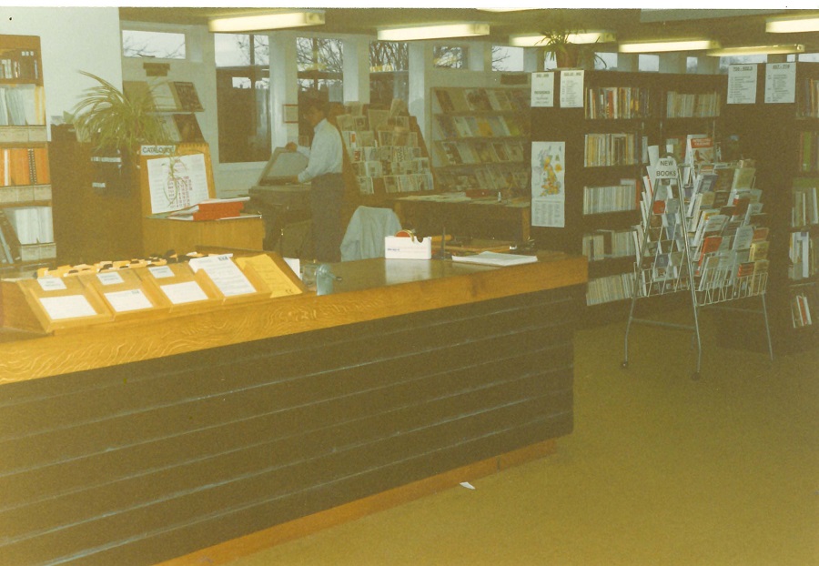 A photo inside West Suffolk College from the 1980s