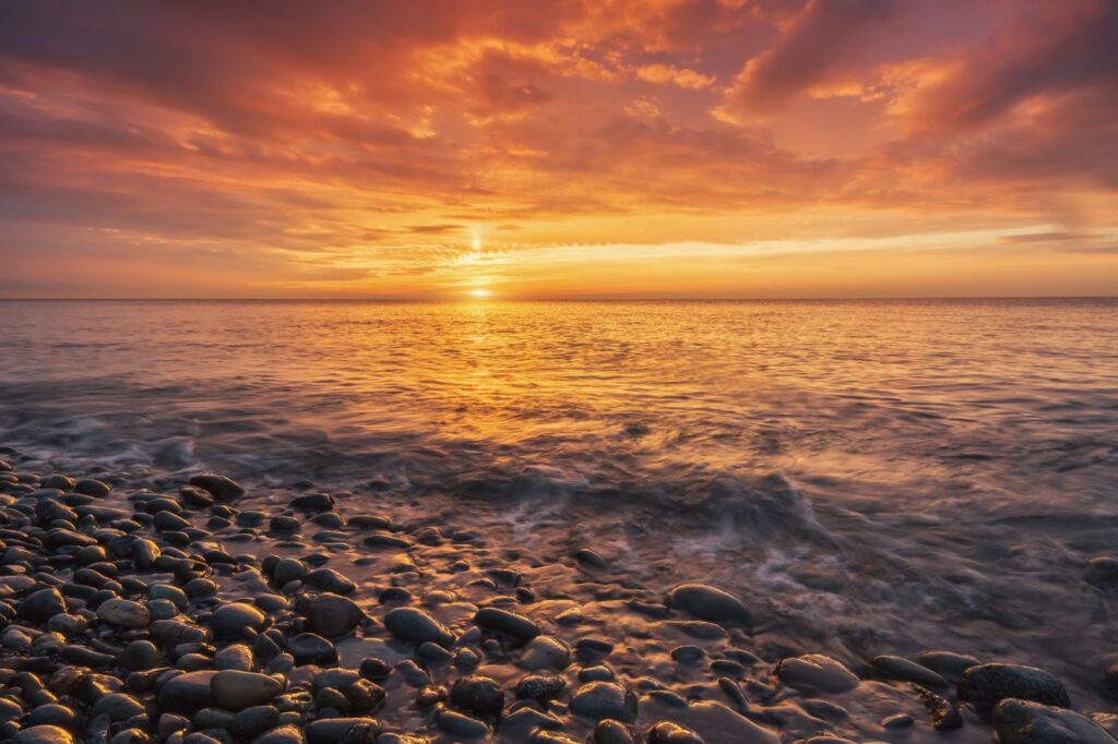 Sunrise over the sea